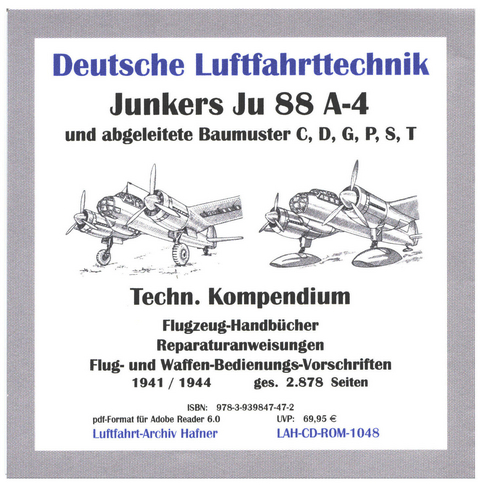 Junkers Ju 88 A-4, Technisches Kompendium auf CD
