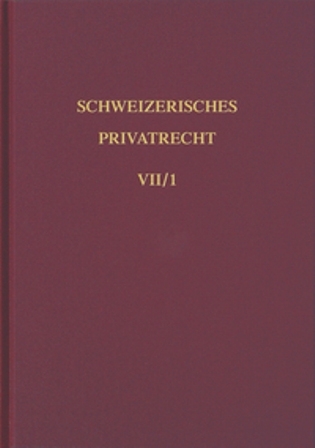Bd. VII/1: Obligationenrecht. Besondere Vertragsverh&auml;ltnisse 1. Halbband - Ren&eacute; J. Baerlocher, Pierre Cavin, Mario M. Pedrazzini, Claude Reymond (&dagger;), Ren&eacute; Jacques Baerlocher, Mario Pedrazzini, Frank Vischer (&dagger;)