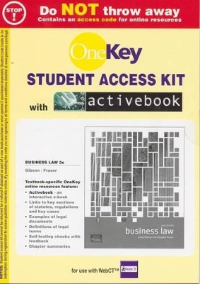 Business Law Onekey WebCT Access Code -  Gibson