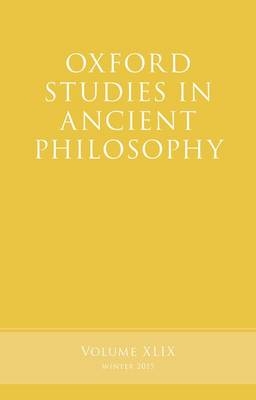 Oxford Studies in Ancient Philosophy, Volume 49 - 