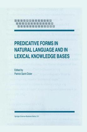Predicative Forms in Natural Language and in Lexical Knowledge Bases - 