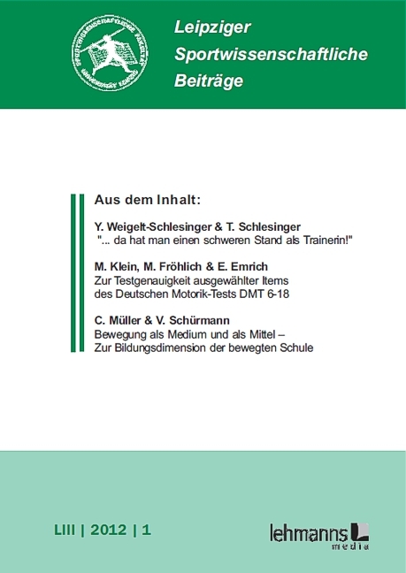 Leipziger Sportwissenschaftliche Beitr&auml;ge - 