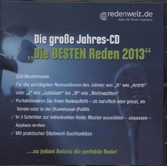 Die gro&szlig;e Jahres-CD "Die besten Reden 2013" - 