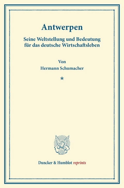 Antwerpen. - Hermann Schumacher