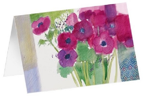 Kunstkarten "Anemonen" 5 St&uuml;ck