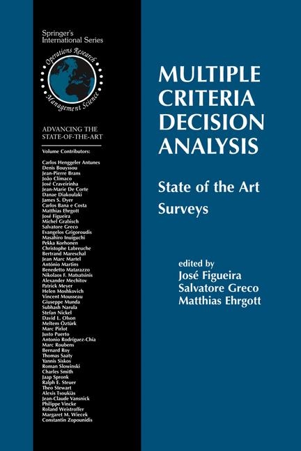 Multiple Criteria Decision Analysis - 