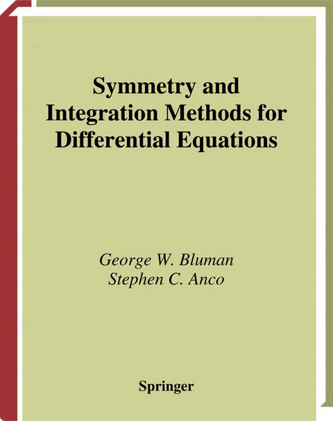 Symmetry and Integration Methods for Differential Equations - George Bluman, Stephen Anco