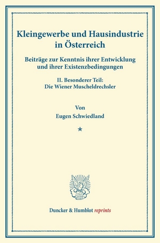 Kleingewerbe und Hausindustrie in Österreich.