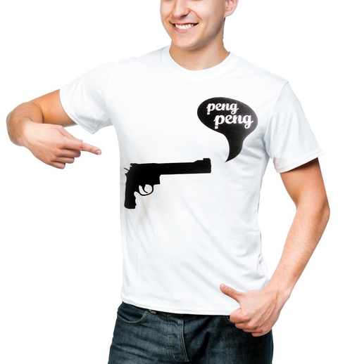 Krimiwelt Herrenshirt Peng Gr.L