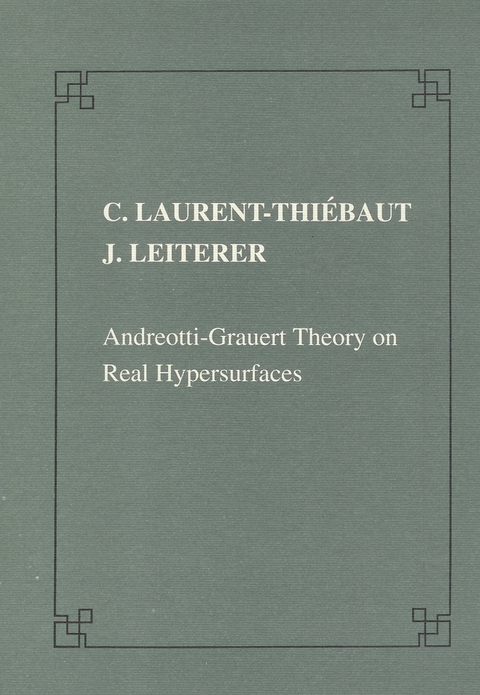 Andreotti-Grauert theory on real hypersurfaces - Christine Laurent-Thi&eacute;baut, J&uuml;rgen Leiterer