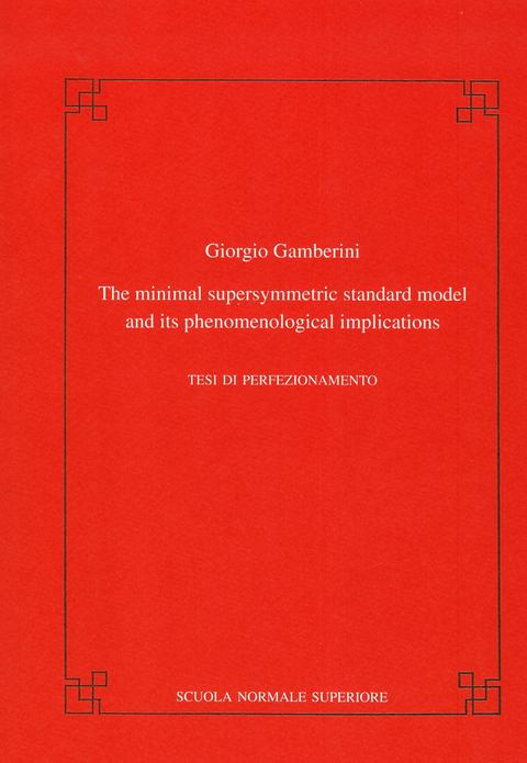 The minimal supersymmetric standard model and its phenomenological implications - Giorgio Gamberini