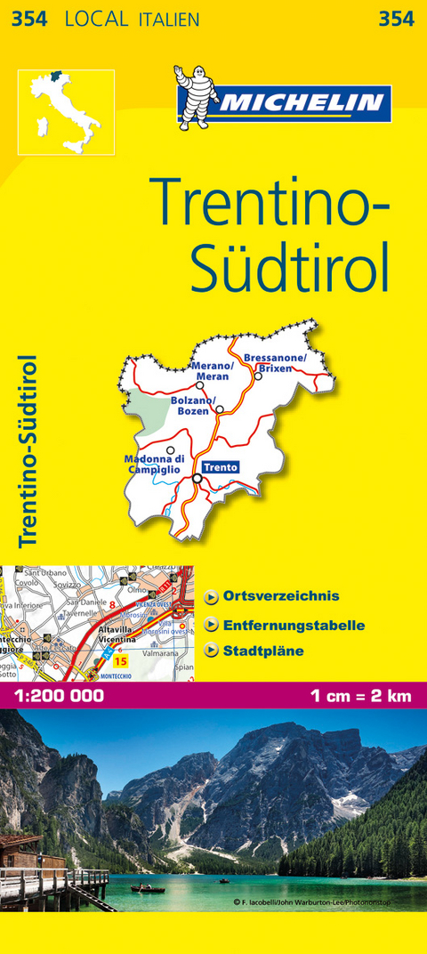 Michelin Karte Trentino-S&uuml;dtirol. Trentino-Alto Adige