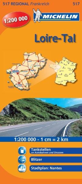 Michelin Karte Loire-Tal. Pays de la Loire