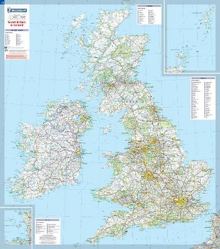 Great Britain & Ireland - Michelin rolled & tubed wall map Paper