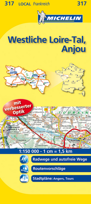 Michelin Karte Westliche Loire-Tal, Anjou. Indre-et-Loire, Maine-et-Loire