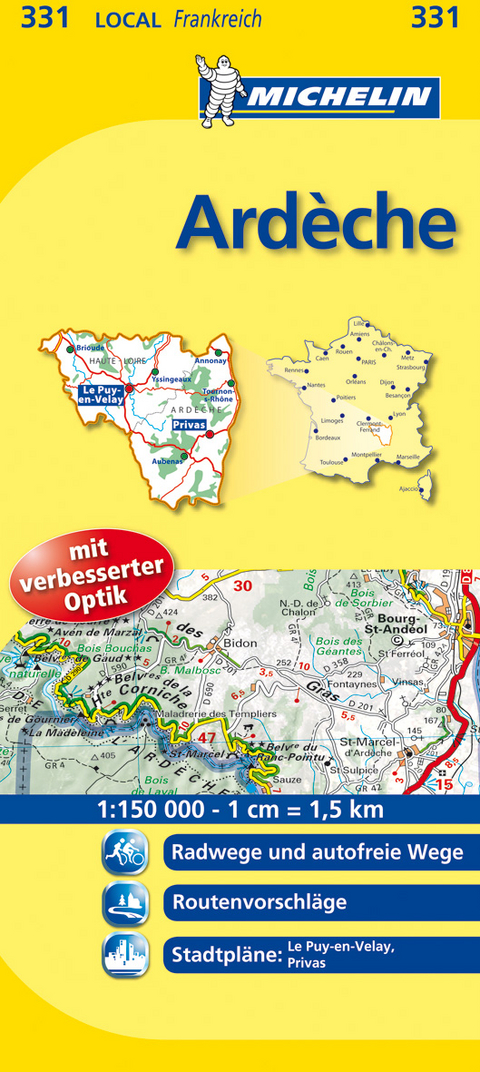 Michelin Karte Ard&egrave;che