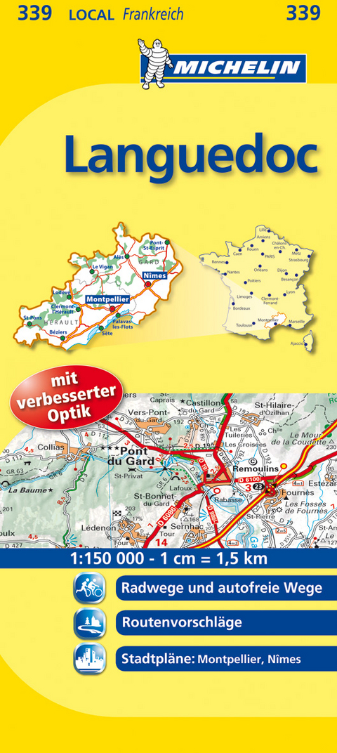 Michelin Karte Languedoc. Gard, H&eacute;rault