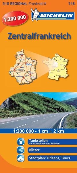 Michelin Karte Zentralfrankreich