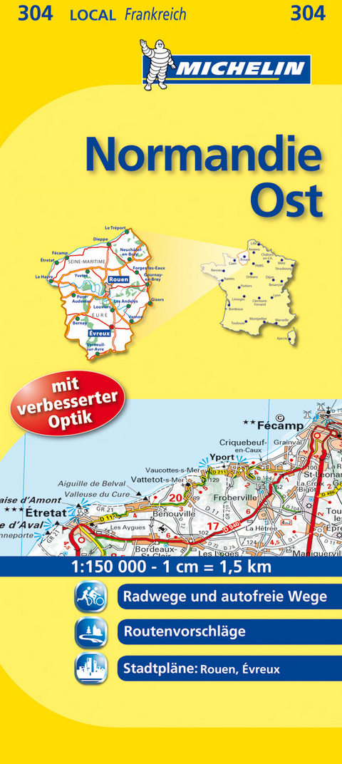 Michelin Karte Normandie Ost. Eure, Seine-Maritime