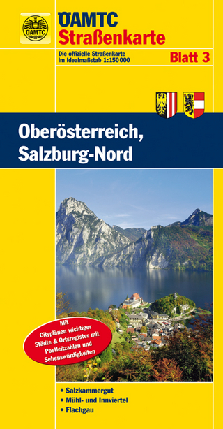 ÖAMTC Strassenkarte Oberösterreich, Salzburg Nord