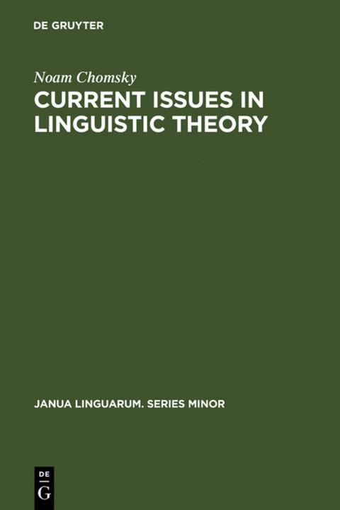 Current Issues in Linguistic Theory - Noam Chomsky