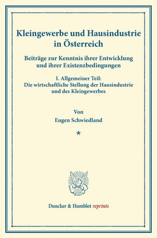 Kleingewerbe und Hausindustrie in Österreich.