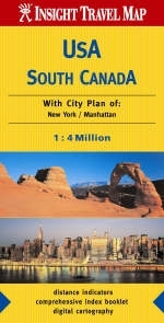 USA and Canada South Insight Travel Map