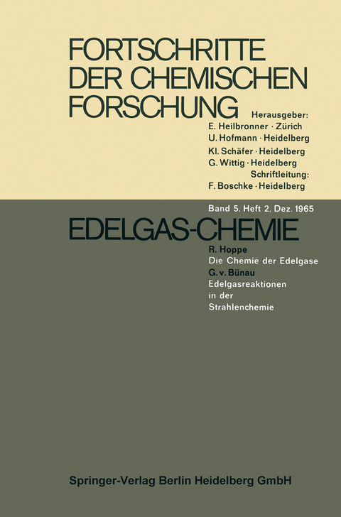 Edelgas-Chemie - R. Hoppe G. V. B&uuml;nau
