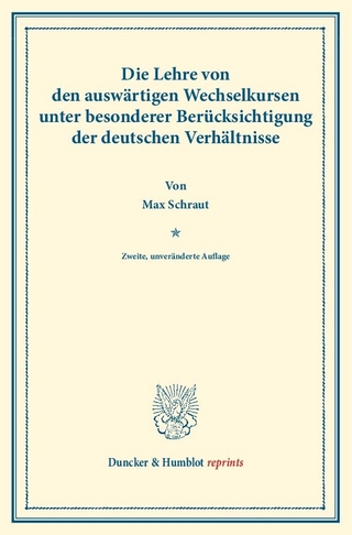 Die Lehre von den auswärtigen Wechselkursen