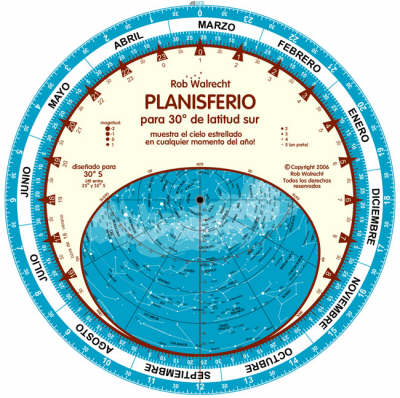 PLN-S30Sp Spanish Planisferio for 30 Degrees South