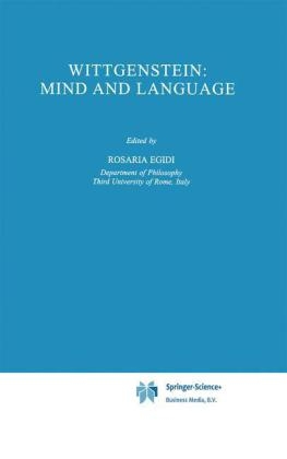 Wittgenstein: Mind and Language - 