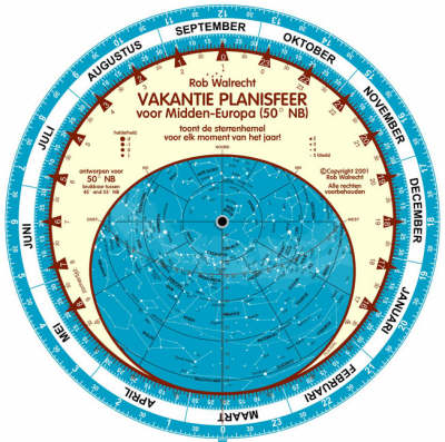 Dutch "Holiday Planisphere" for 50 Degrees N