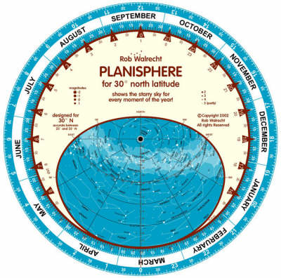 Planisphere for 30 Degrees North Latitude - Rob Walrecht