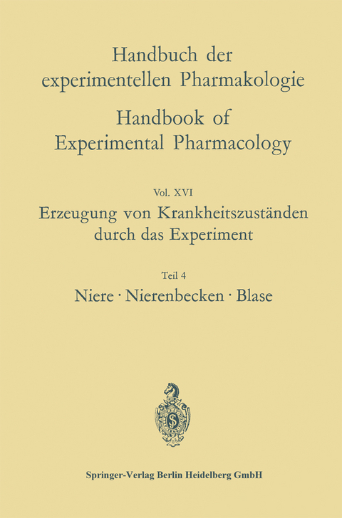 Erzeugung von Krankheitszust&auml;nden durch das Experiment - Oskar Eichler, Helmut Haase