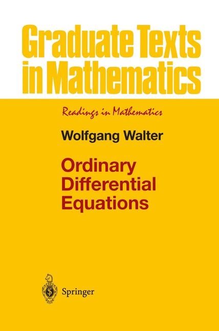 Ordinary Differential Equations -  Wolfgang Walter