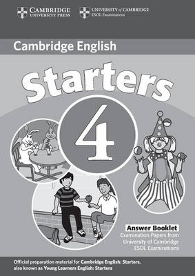 Cambridge Young Learners English Tests Starters 4 Answer Booklet -  Cambridge ESOL