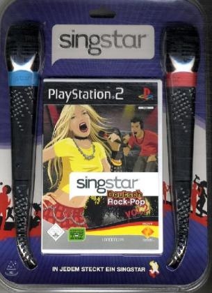 SingStar Deutsch Rock-Pop, PS2-DVD m. 2 Mikrofonen u. USB-Konverter. Vol.2