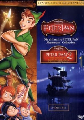 Peter Pan / Peter Pan 2, Abenteuer im Nimmerland, 3 DVDs, mehrsprach. Version