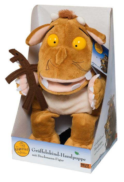 Der Gr&uuml;ffelo &ndash; Gr&uuml;ffelokind-Handpuppe mit Stockmann-Figur Pl&uuml;schtier - Axel Scheffler, Julia Donaldson