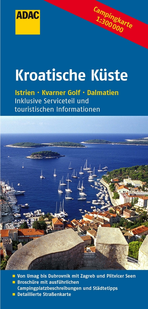 ADAC Campingkarte Kroatische K&uuml;ste
