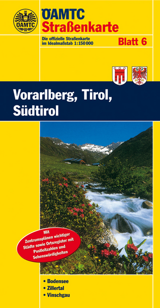 ÖAMTC Strassenkarte Vorarlberg, Tirol, Südtirol
