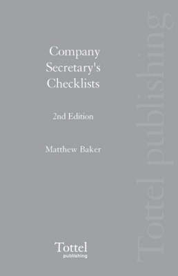 Company Secretary's Checklists - Matthew Baker