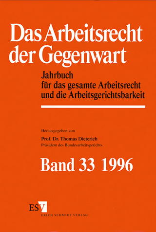 Jahrbuch des Arbeitsrechts. Gesetzgebung - Rechtsprechung - Literatur.... / Das Arbeitsrecht der Gegenwart Band 33 - Dokumentation für das Jahr 1995