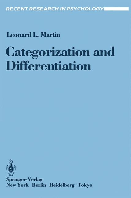 Categorization and Differentiation -  Leonard L. Martin