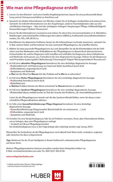 Pflegediagnosen&ndash;Karte - J&uuml;rgen Georg