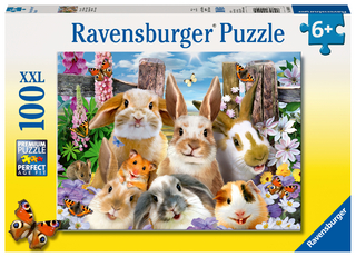Ravensburger Kinderpuzzle - 10949 Hasen-Selfie - Tier-Puzzle für Kinder ab 6 Jahren, mit 100 Teilen im XXL-Format