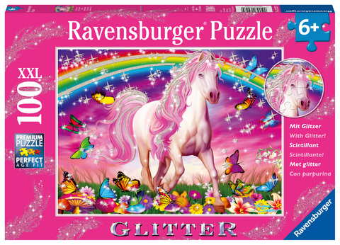 Ravensburger Kinderpuzzle - 13927 Pferdetraum - Pferde-Puzzle f&uuml;r Kinder ab 6 Jahren, mit 100 Teilen im XXL-Format, mit Glitzer