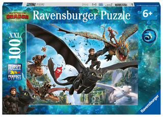 Ravensburger Kinderpuzzle - 10955 Dragons: Die verborgene Welt - Dragons-Puzzle für Kinder ab 6 Jahren, mit 100 Teilen im XXL-Format