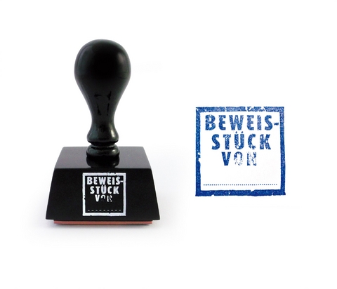 Krimiwelt Stempel Beweisst&uuml;ck