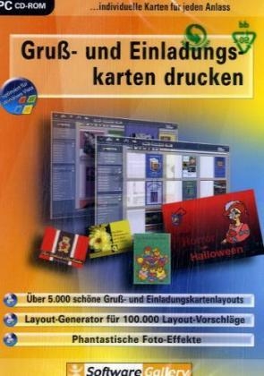 Gru&szlig;- und Einladungskarten drucken, 1 CD-ROM